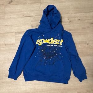Sp5der TC Blue Hoodie for Men
